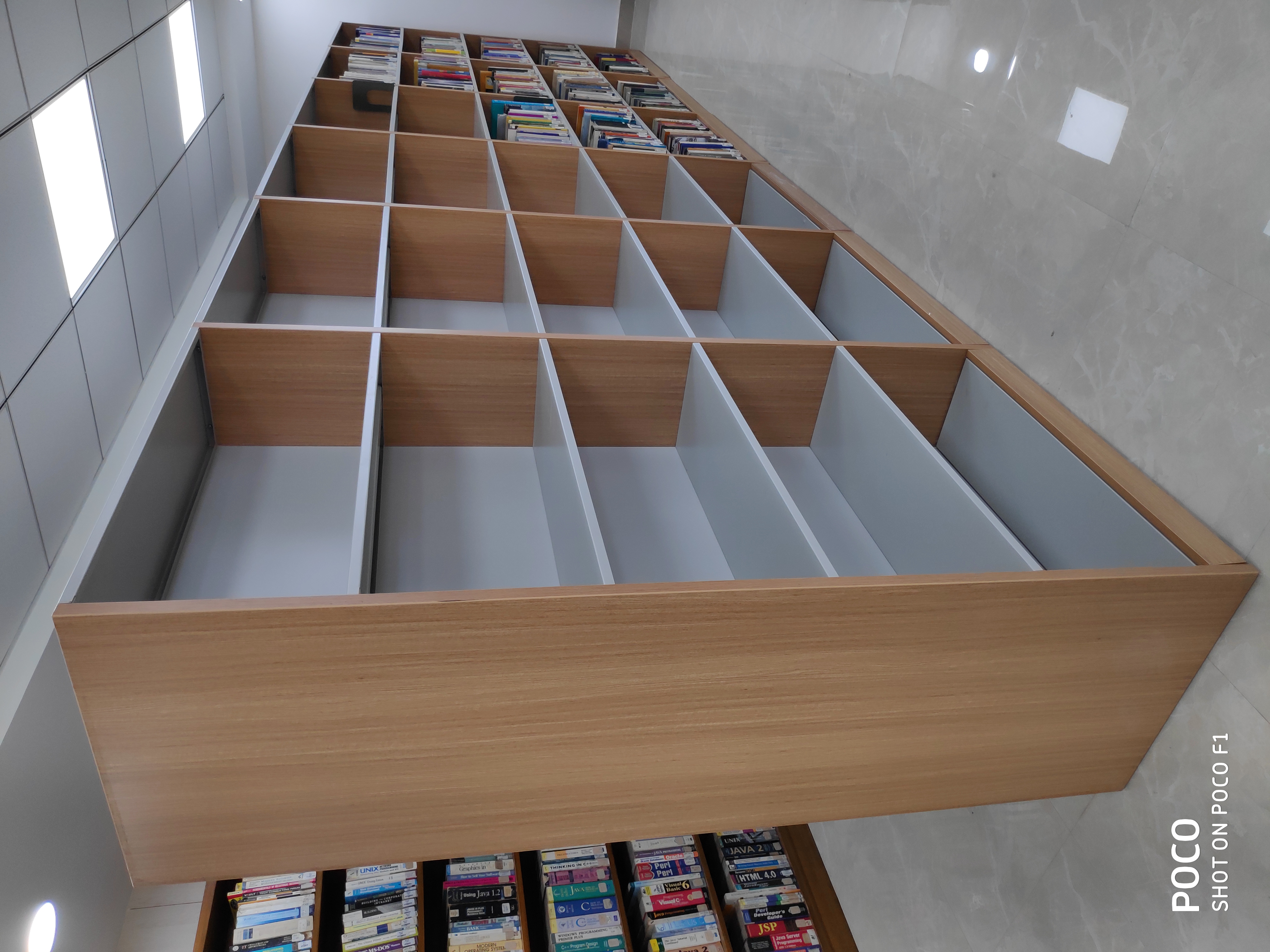 Wooden-colored Book Rack